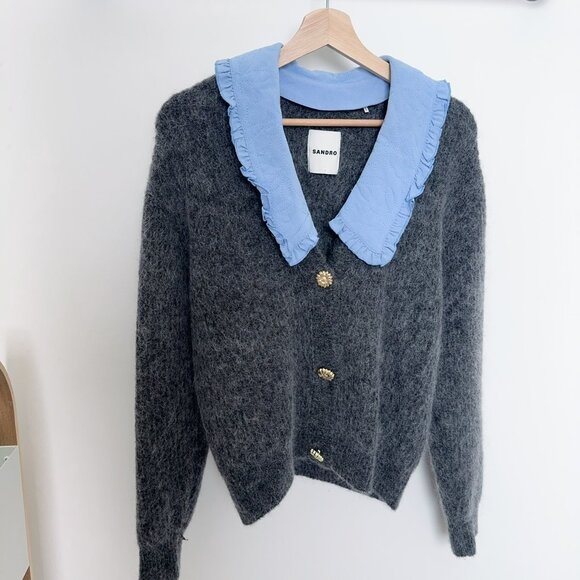 Sandro Barthelemy Collared Cardigan S - Picture 2 of 7